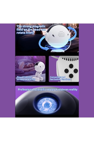 Robot Yıldızlı Gökyüzü Lamba Masa Lambası Siyah Delik Göz