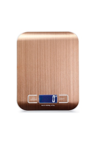 Kosona Gümüş Pembe 5kg/1g Pilli Mutfak Çelik Dijital Terazi - Hassas Ölçüm, 6 Birim, Otomatik Kapatma, Mini Tahta Terazi Diğer