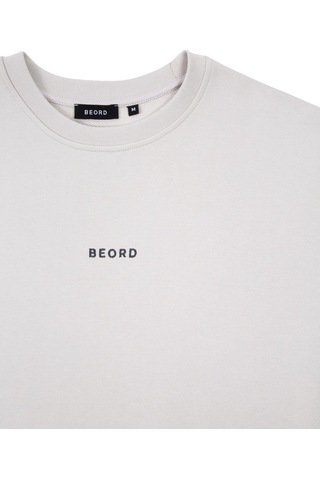 Beord Taş %100 Pamuk Bisiklet Yaka Sweatshirt Bss1-147