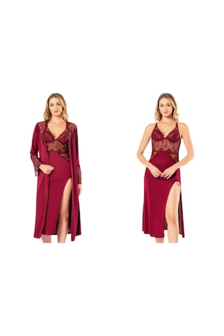Carmella 350 Penye 6 Lı Kadın Gecelik Sabahlık Pijama Takım Ekru (536147300)