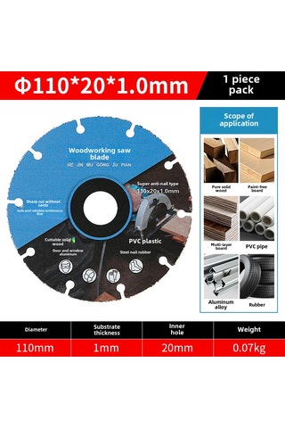 Youmex Açıcı Taşlama İle Ahşap, Pvc, Kauçuk Kesici: Profesyonel Açı Taşlama Testere 1 Adet