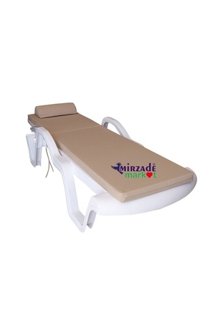 Mirzademarket Şezlong Minderi Lüks Su Geçirmez Kumaş Fermuarlı-A. Bej