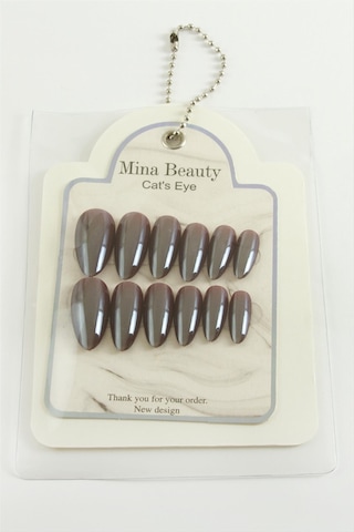 Muratech Mina Beauty Kedi Gözü Takma Tırnak-bordo