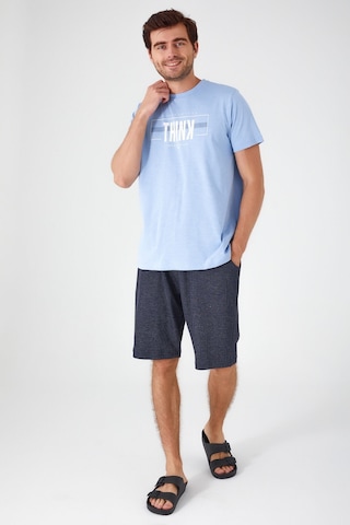 Arnetta Natural Bulut Mavisi Erkek Bermuda Takım 001