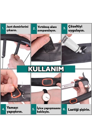 48 Parça Bisiklet Lastik Yaması Tekerlekli Araç Lastik Yırtılma Kesilme Tamir Seti Hızlı Bakım Kiti