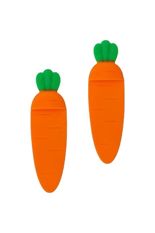 2 Adet Havuç Ayracı Silikon Kitap Ayracı 3d Öğrenci Ayracı Yenide