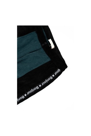 Kadın Siyah Souchi Bonjour Şeritli Yeşil Kadife Pantolon Yeşil