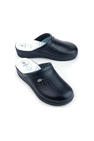 Ortopedik Terlik Tıbbi İş Güvenliği Gezer Sabo Nokta Destekli Hemşire Aşçı Terliği Lacivert