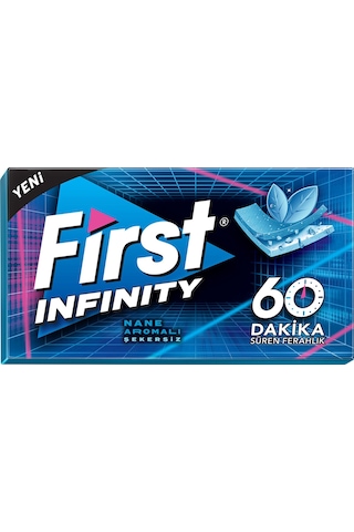 First 60 Dk Infinity Nane Aromalı Şekersiz Tatlandırıcılı Sakız - 3'lü Paket