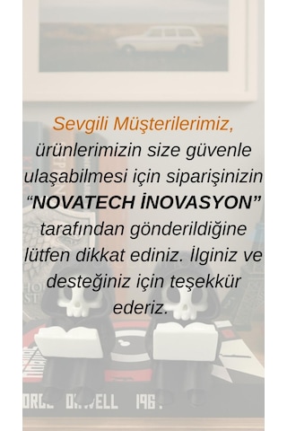 Kitap Okuyan Kurukafa Dekoru Masaüstü Obje Dekoratif Figür Yılbaşı Hediye Alternatifi