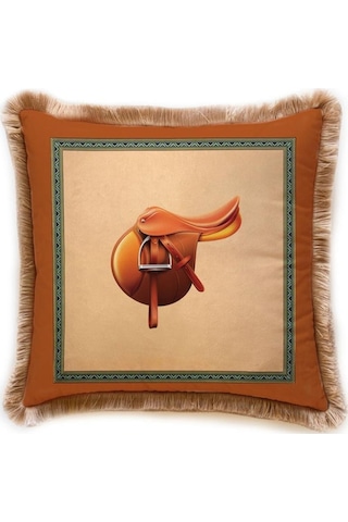 Saddle Desen Kadife Yastık/kırlent Dolgu Boncuk, Elyaf Uluslararası Yıkama Ve Solmama Sertifikası Çok Renkli