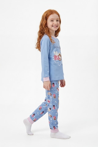 Penti Mavi Kız Çocuk Sleep Fairy Uzun KolluPamuklu 2'li Pijama Takımı