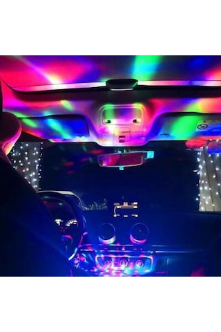 Araç İçi Mini Disko Topu Sese Duyarlı Usb Girişli