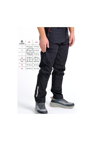 Outdo Premium Softshell Motorsiklet Pantolonu Siyah Polar Buff Hediyeli Diğer
