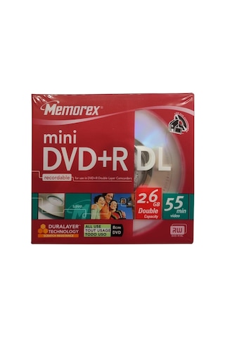 Özel Seri Görsel Medya Film Diski Kayıt Medyasi Memorex Mini Dvd+r Dl 60 Dk 1 Adet