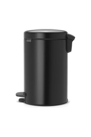 Brabantia Newıcon Matt Black Pedallı Çöp Kutusu 12L Siyah