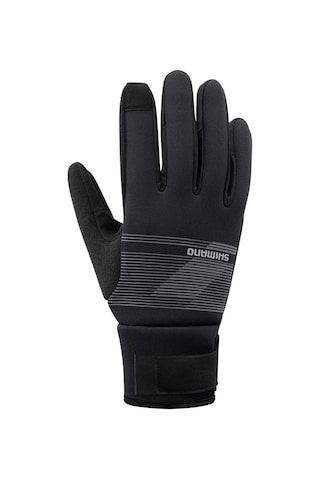 Shimano Windbreak Thermal Uzun Parmak Eldiven Metalik Gri M Siyah