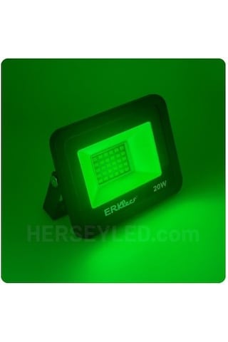 Erk 20w Yeşil Led Projektör 220v Erk-3720 Y Yeşil