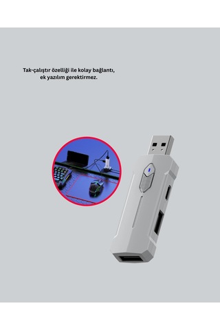 Android Uyumlu Oyun Klavye Mouse Seti Taşınabilir & Dayanıklı