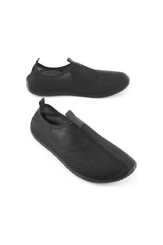 Gezer Yazlık Unisex Pvc Taban Plaj Deniz Havuz Ayakkabı Siyah