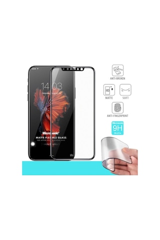 Apple iPhone Uyumlu Xs Seramik Max Matte Flexible Ekran Koruyucu Cam