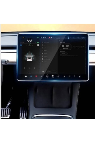 Space Tesla Ekran Koruyucu Film 15inch 2017-24 Tesla Y Model - Hd Tempered / Cafı216 1 Adet