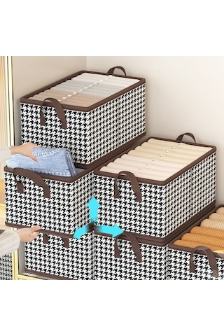 Dancemonkey Cbtx 50x30x26cm Saklama Kutusu Non Woven Pp Katlanabilir Dolap Düzenleyici Organizer Kutusu - Siyah 140l