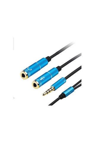 3.5 Mm Stereo Kulaklık + Hoparlör Çoklayıcı Kablo