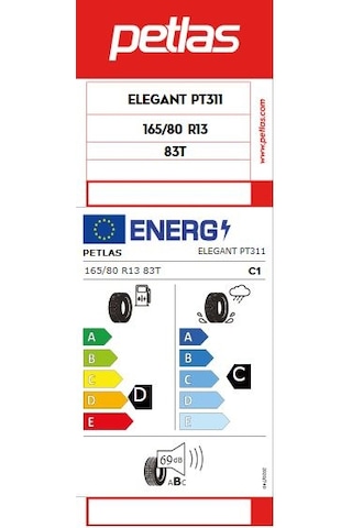 Petlas 165/80 R13 83T Elegant Pt311 Yaz Lastiği 2023