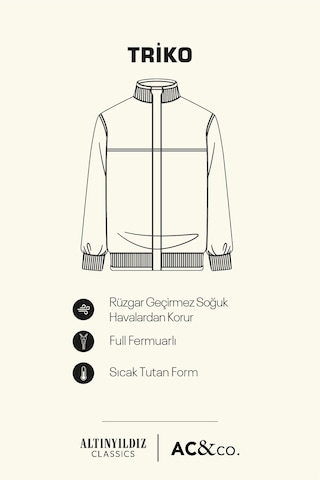 AC&Co / Altınyıldız Classics Erkek Sıyah Pamuklu Standart Fit Normal Kesim Dik Yaka Triko Ceket Siyah
