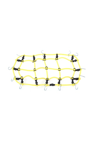 Tenfowee 1/10 Simülasyon Tırmanma Arabası İçin Kauçuk Çerçeveli Tavan Bagaj Ağı Sarı - 20x11cm