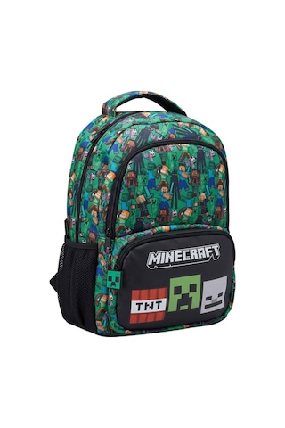 Minecraft Okul Çantası Ve Beslenme Çantası Çok Renkli