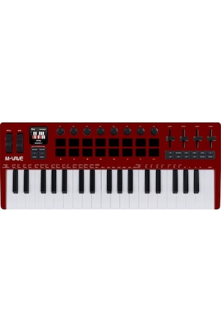 M-vave Smk 37 Pro Midi Klavye Kırmızı