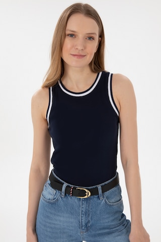 U.S. Polo Assn. Kadın Lacivert Kolsuz Bisiklet Yaka Tişört 50305857-VR033