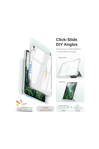İpad 11. Nesil A16 2025 V 10.nesil 2022 İle Uyumlu Kapağı Ayrılabilir Mıknatıslı Arkası Sert Kılıf Kapaklı Kılıf