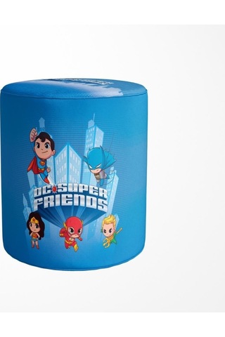 Dc Super Friends Puf Warner Bros Lisanslı Ürün, Süet Kumaş, Uluslararası Solmama Sertifikası Çok Renkli