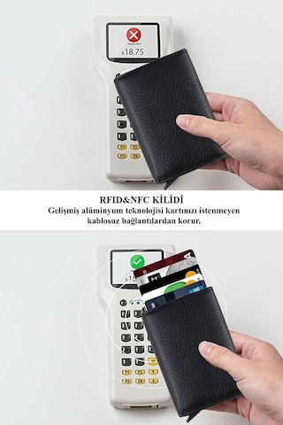 Newish Polo Erkek Mekanizmalı Cüzdan Ve Hakiki Deri Çelik Kasalı Omuz Ve El Çantası Büyük Boy - New417 Siyah-siyah