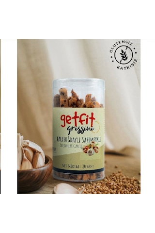 Getfit Grissini Karabuğdaylı Sarımsaklı 80 Gr. Çıtır Çubuk Kraker