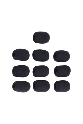 12 Paket 30x8mm Mini Mikrofon Ön Cam Köpük Kapakları Kulaklık Mikrofonu İçin