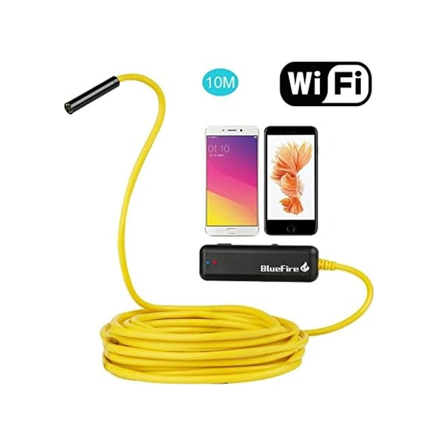 Wifi Yılan Kamera 10 Mt Sarı Sert Tel 1200 Piksel 2mp Endoskop