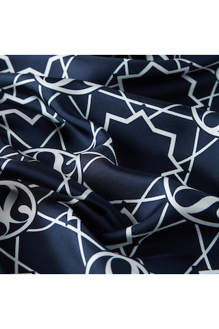 İpekevi Twill İpek Eşarp - Seljuk Monogram - Lacivert - Lacivert