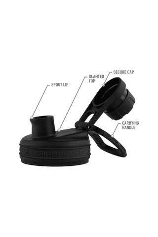 18 Oz Vakum Yalıtımlı Spor Şişesi Özel Lazer Oyulmuş Seçenekler Paslanmaz Çelik, Çift Duvarlı, Geniş Ağız Siyah - Boş Siyah