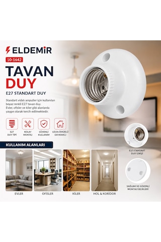 Asel E27 Tavan Duy - Kolay Montajlı- 30'li Paket Diğer