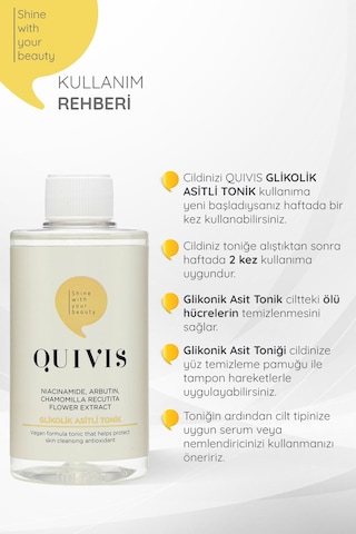 Quivis Gözenek Sıkılaştırıcı Aydınlatıcı Etkili Glikolik Asit Tonik 200 ML