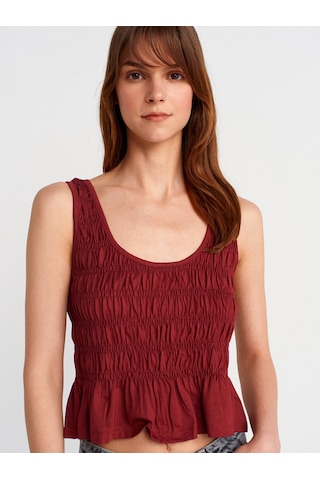 Dilvin 21083 Gipeli Kolsuz Top-açık Bordo Açık Bordo