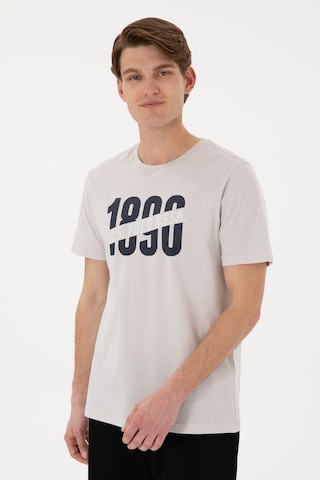 U.S. Polo Assn. Erkek Regular Fit Bisiklet Yaka Açık Gri Tişört 50306922-VR001