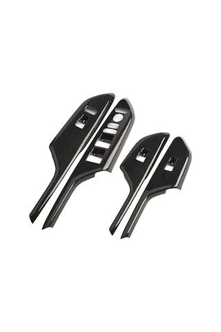 Honda Civic Fc5 Fk7 2017 - 2020 İç Kapı Kol Dayama Cam Düğme Karbon Fiber 2 Adet Ön Taraf 2 Adet Ar