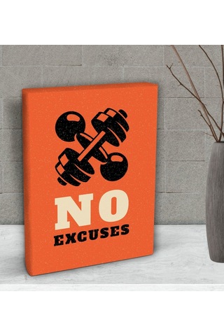 Bk Gift No Excuses Tasarımlı Dekoratif Mini Kanvas Tablo 15X20Cm- (506660966)