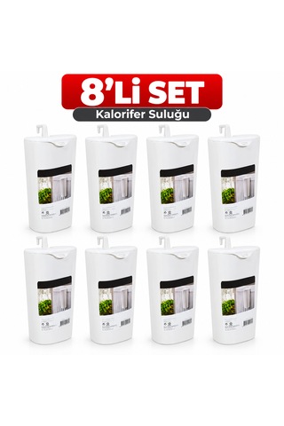 8 Li Kalorifer Suluğu Petek Üstü Nemlendirme Kabı Beyaz 19x9x4 Cm