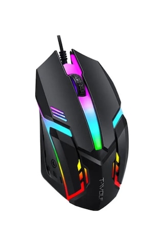 X1 Rgb Işıklı Oyuncu Kablolu Gamer Oyuncu Mouse Siyah Diğer